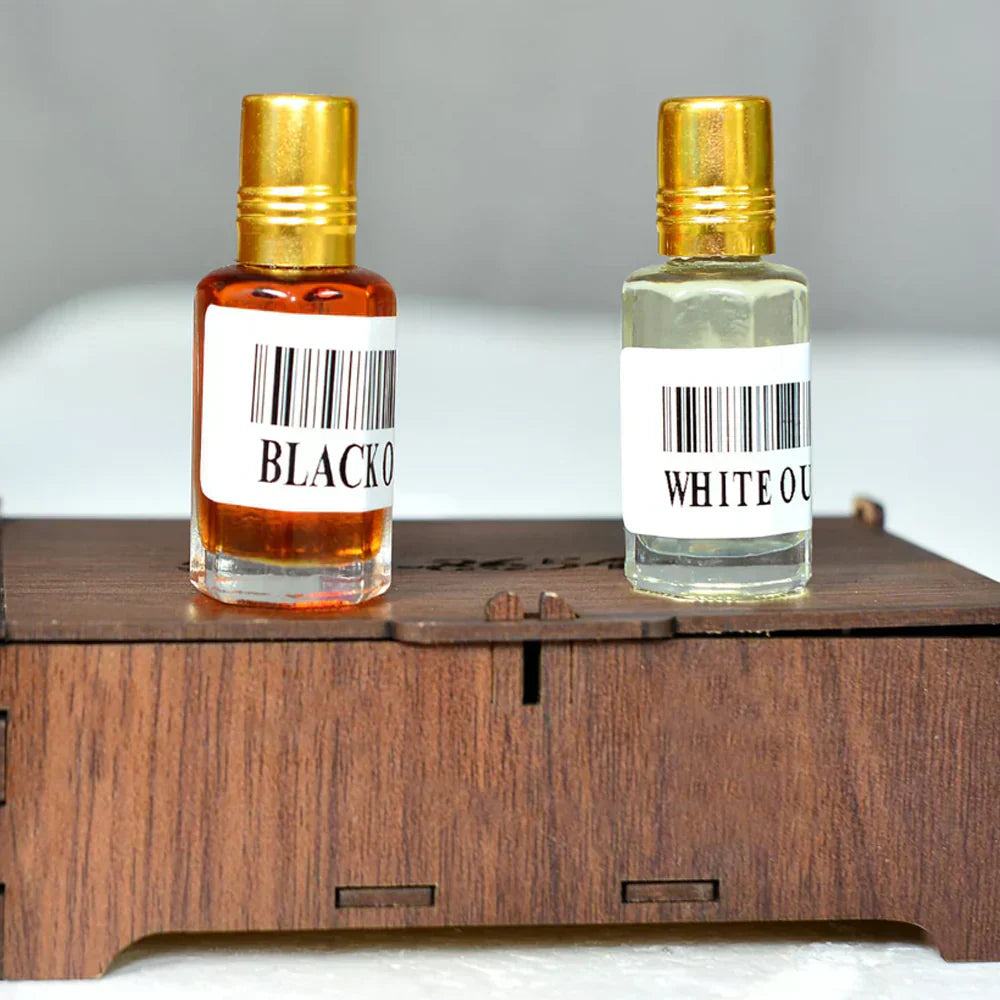 Black Oud and White Oud Attar
