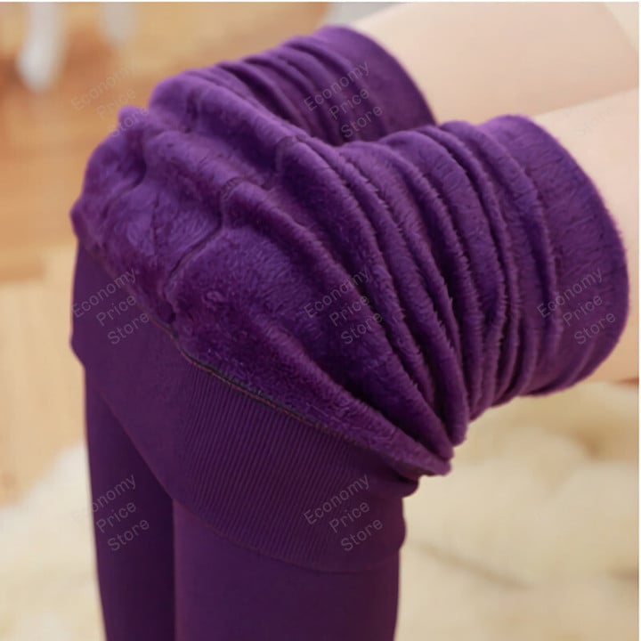 Cashmere Winter Warm Fleece Ladies Tights Free Size Women Leggings Knitted Velvet Stockings