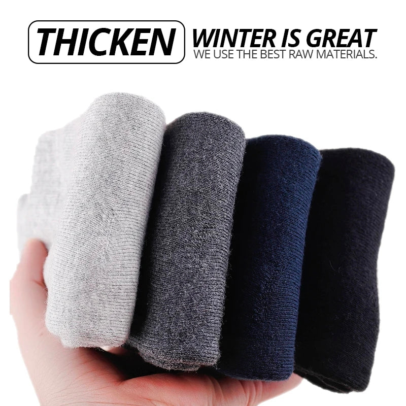 5 Pair Men's & Women Winter Soft Thick Warm Fleece Thermal Socks