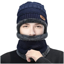 New Fashion Winter Warm Beanie Hats And Scarf Set, Knitted Skull Cap Neck Warmer