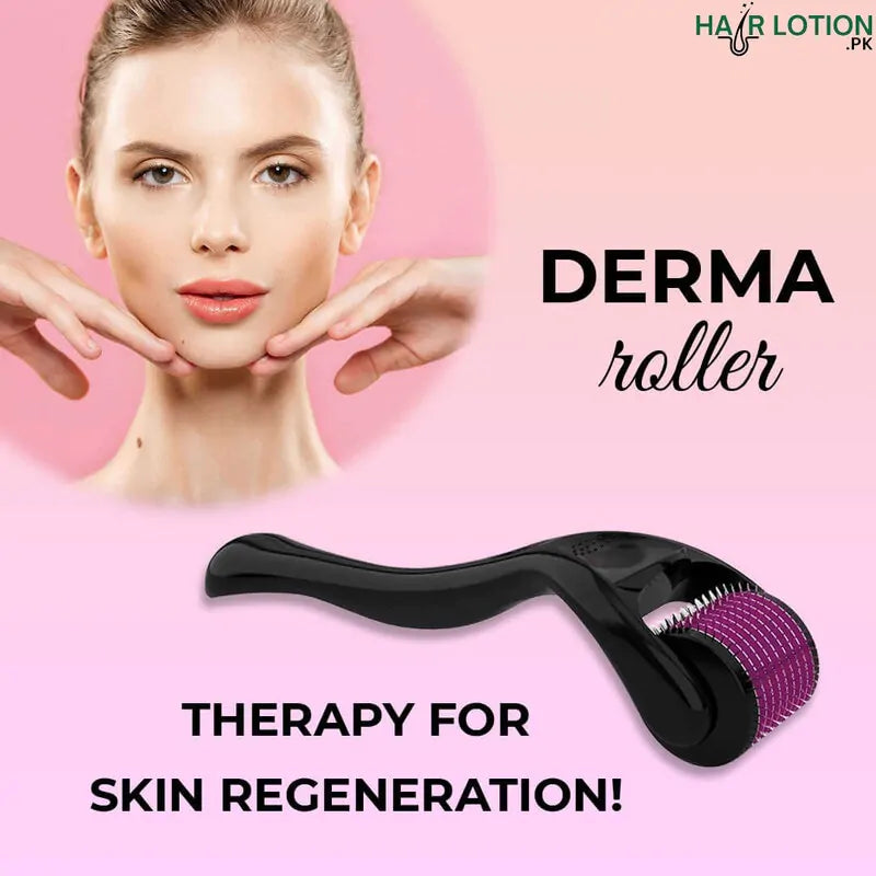 Derma Roller for Face and Skin Care - 0.50 mm - Includes Free Storage Case