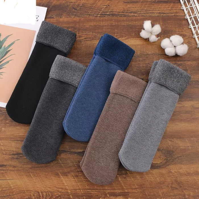 5 Pair Men's & Women Winter Soft Thick Warm Fleece Thermal Socks