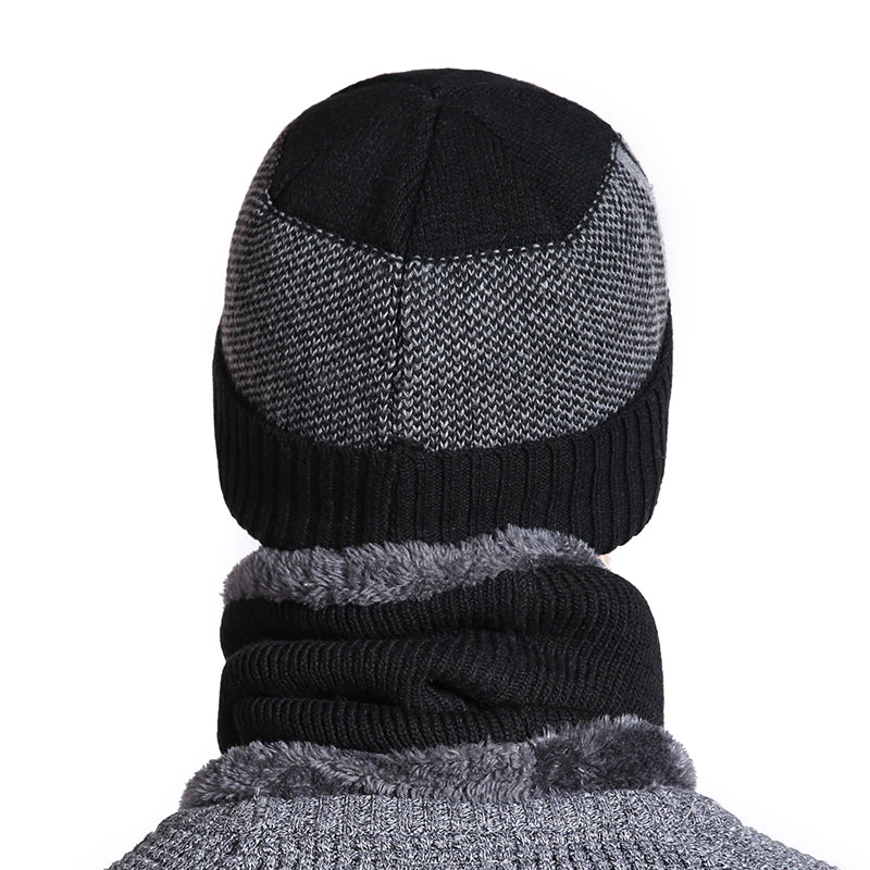 Winter Skullies Beanie Hat Cap And Neck Scarf Wool Warm