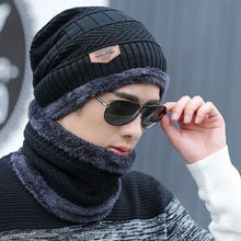 New Fashion Winter Warm Beanie Hats And Scarf Set, Knitted Skull Cap Neck Warmer