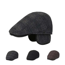 Men's Winter Warm Beret Hat With Adjustable Earmuffs