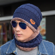 New Fashion Winter Warm Beanie Hats And Scarf Set, Knitted Skull Cap Neck Warmer